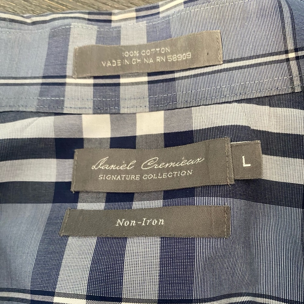 Daniel Cremieux Men's Blue Plaid Shirt - Picture 6 of 8